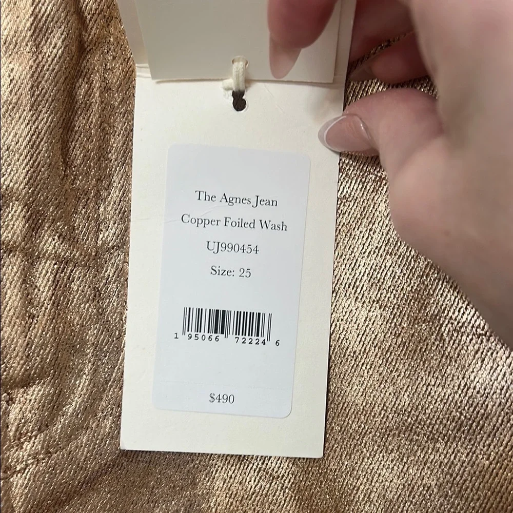 Ulla Johnson Copper Metallic Jeans - Picture 2 of 5